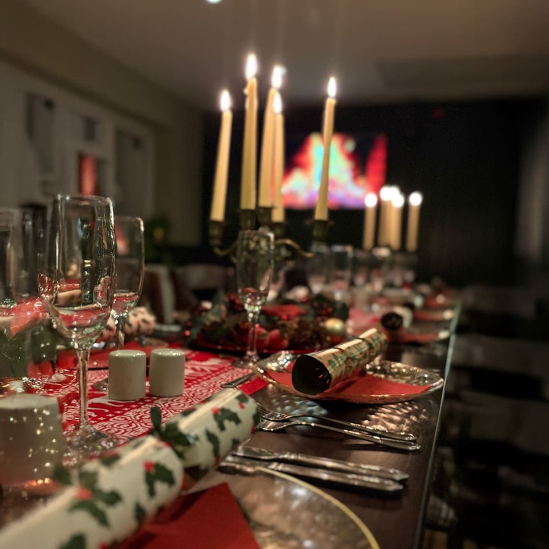 Festive buffet spread for Heathrow Christmas parties at The Anchor