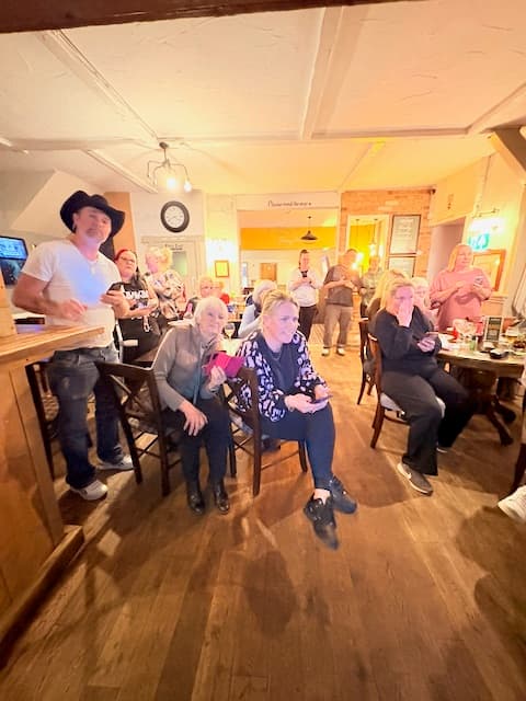 A busy room of quiz players at The Anchor on quiz night