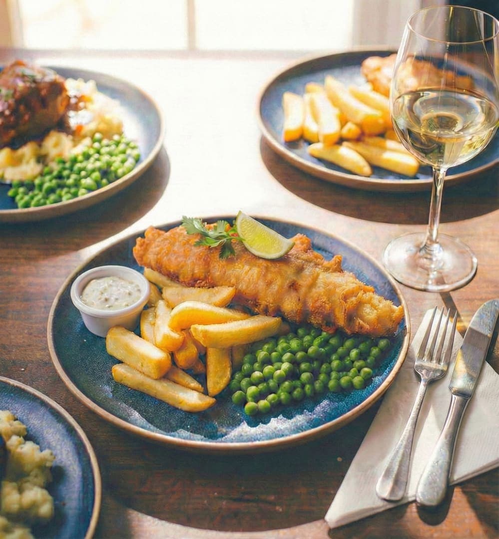 Cooked-from-scratch food at The Anchor near Staines