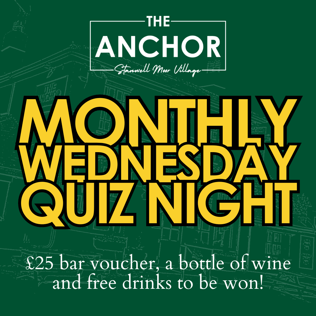 Join the fun at The Anchor pub quiz night near Heathrow on April 15, 2026