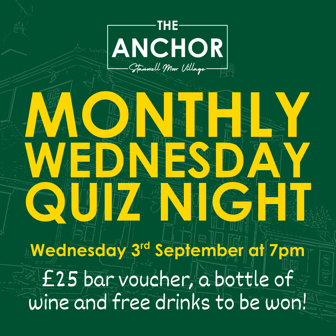 Quiz Night - Back to School - Quiz Night at The Anchor, Stanwell Moor