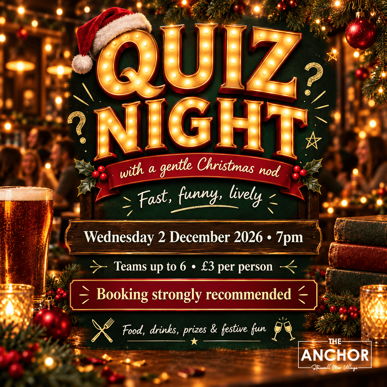 Tinsel & Trivia Quiz Night quiz night at The Anchor